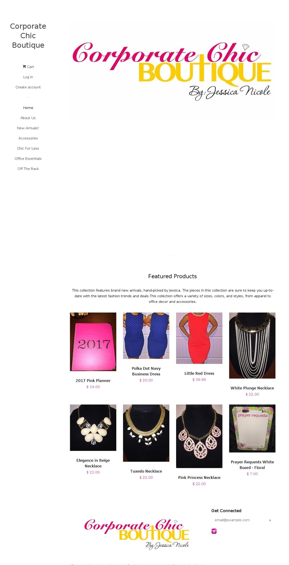 corporatechicboutique.com shopify website screenshot