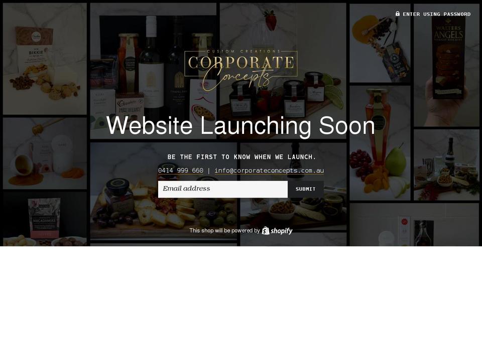corporateconcepts.com.au shopify website screenshot