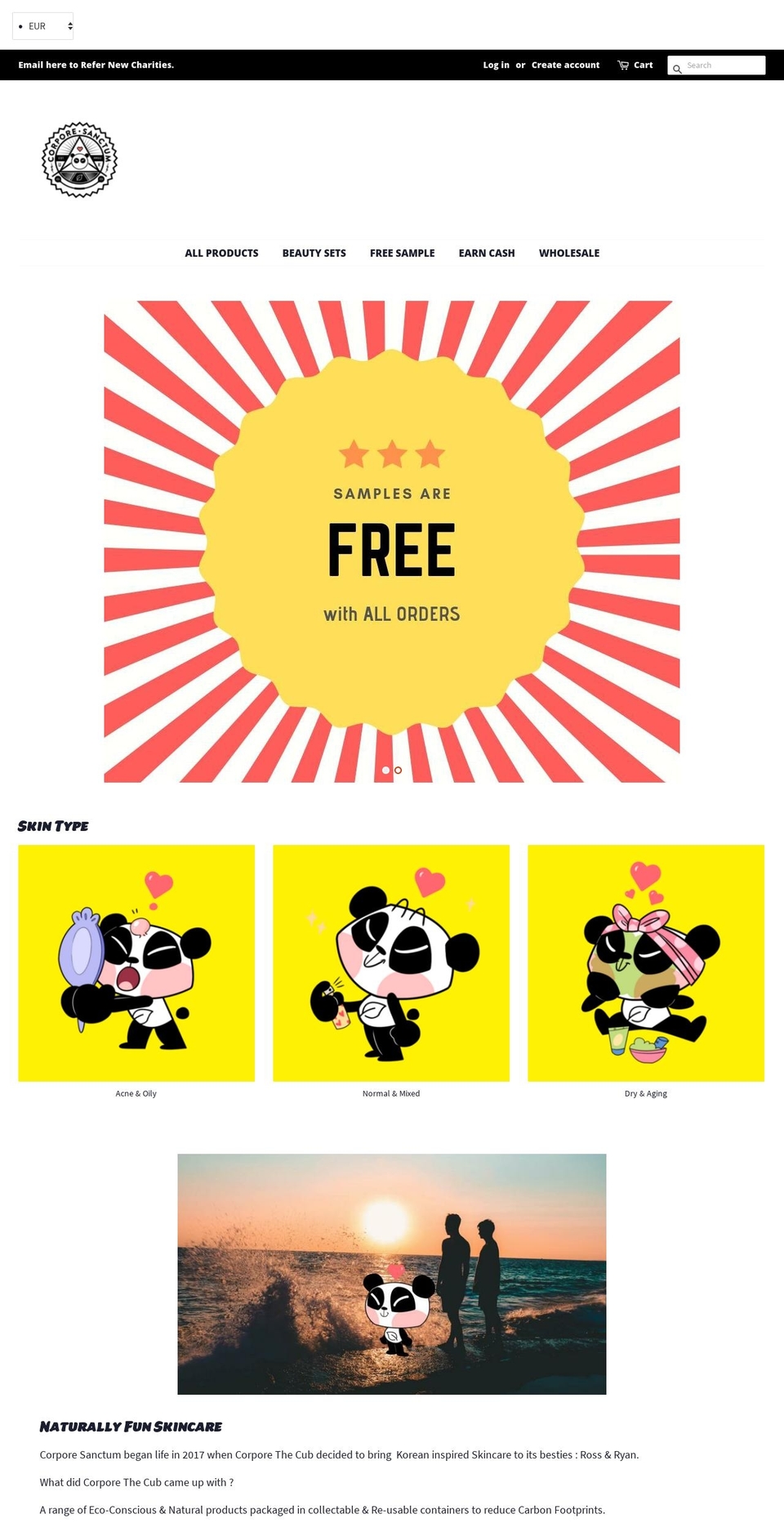 corporesanctum.com — Shopify storefront screenshot