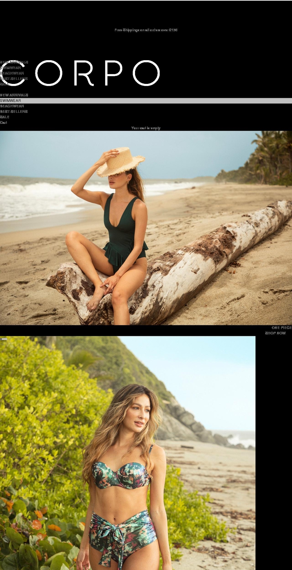 corposwimwear.com shopify website screenshot