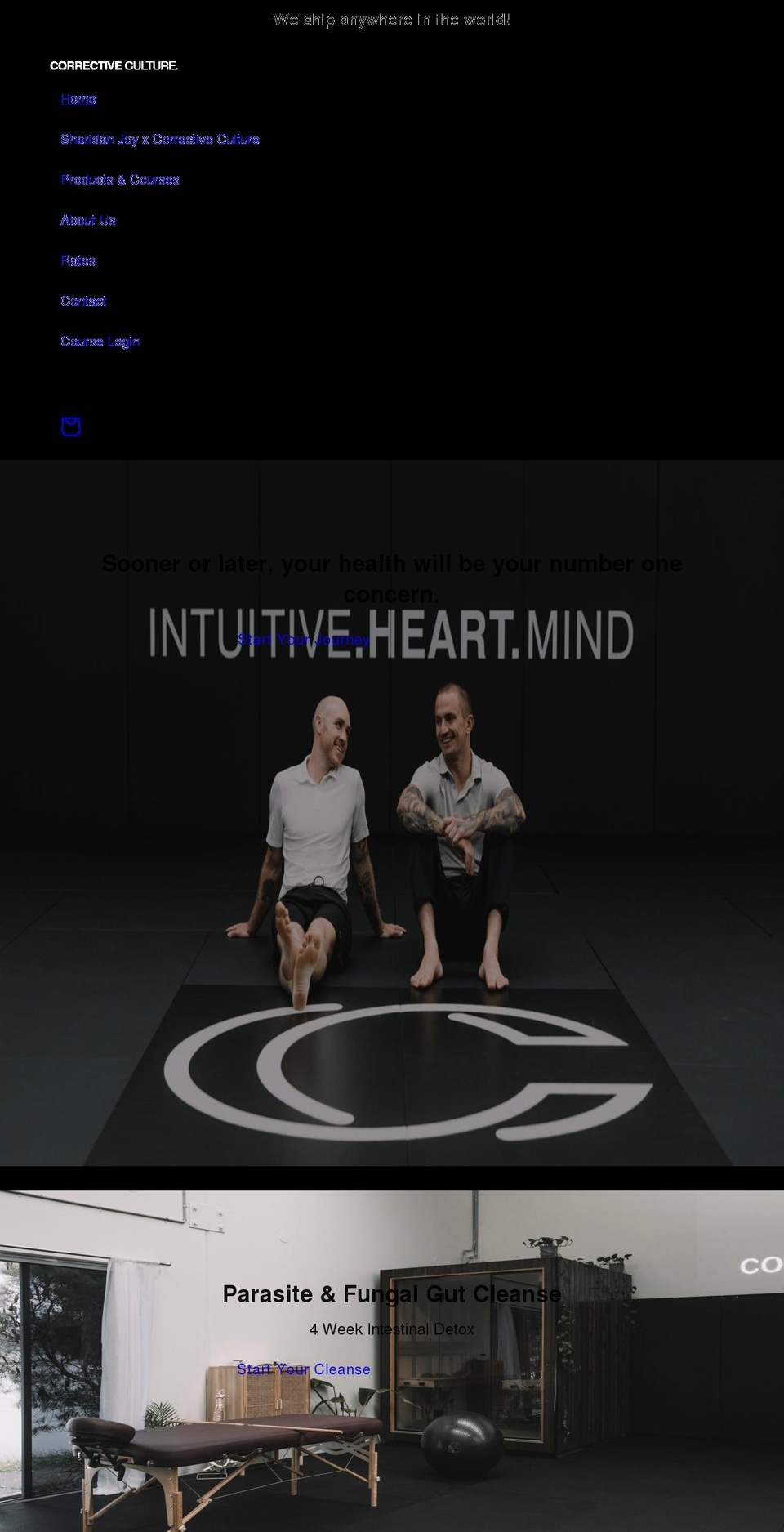 correctiveculture.com shopify website screenshot