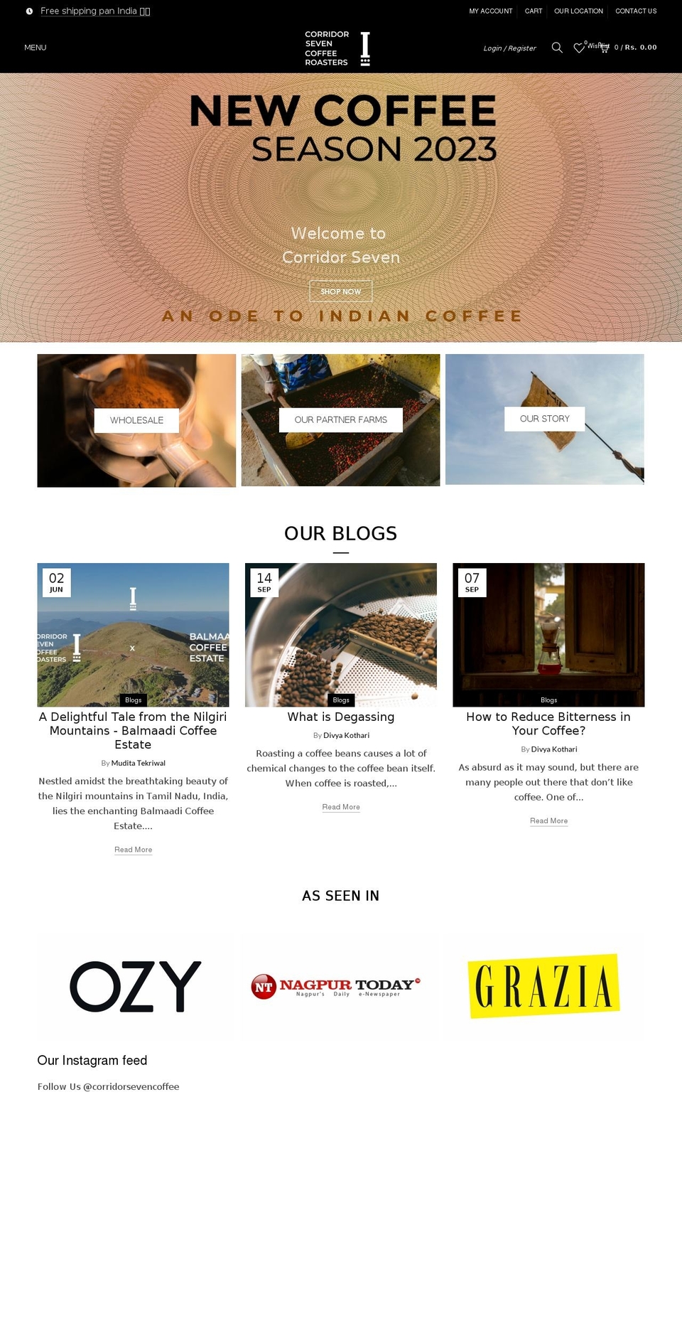 Copy of CSC- Hubako Media - Updated Shopify theme site example corridorseven.coffee