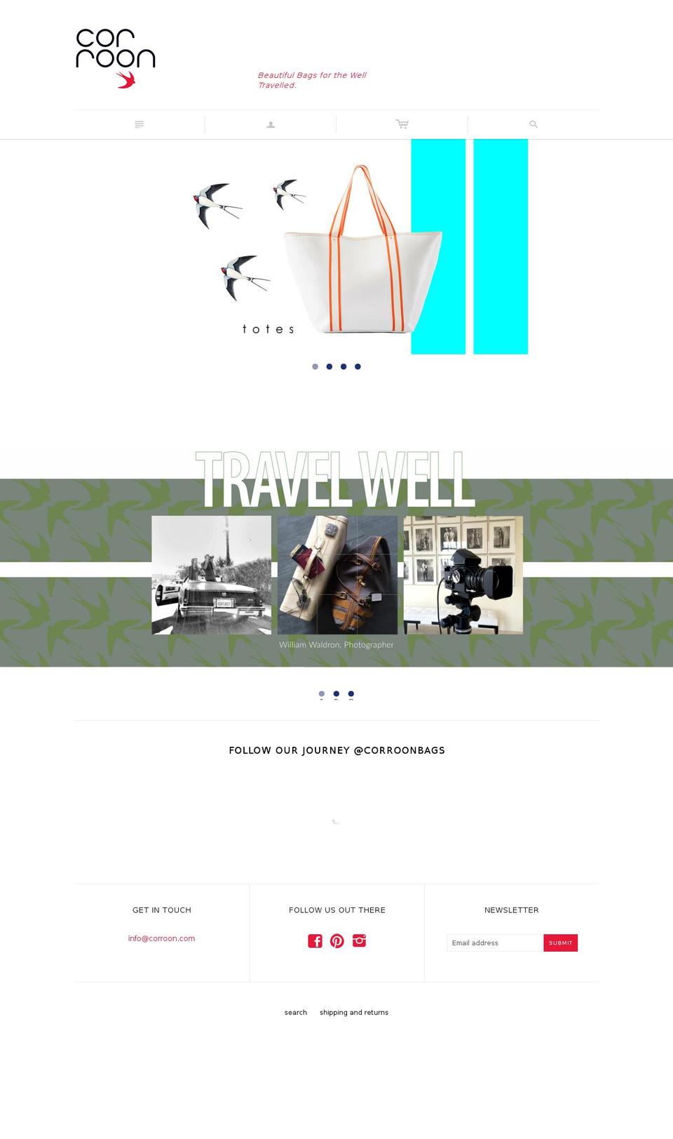 corroon.com shopify website screenshot