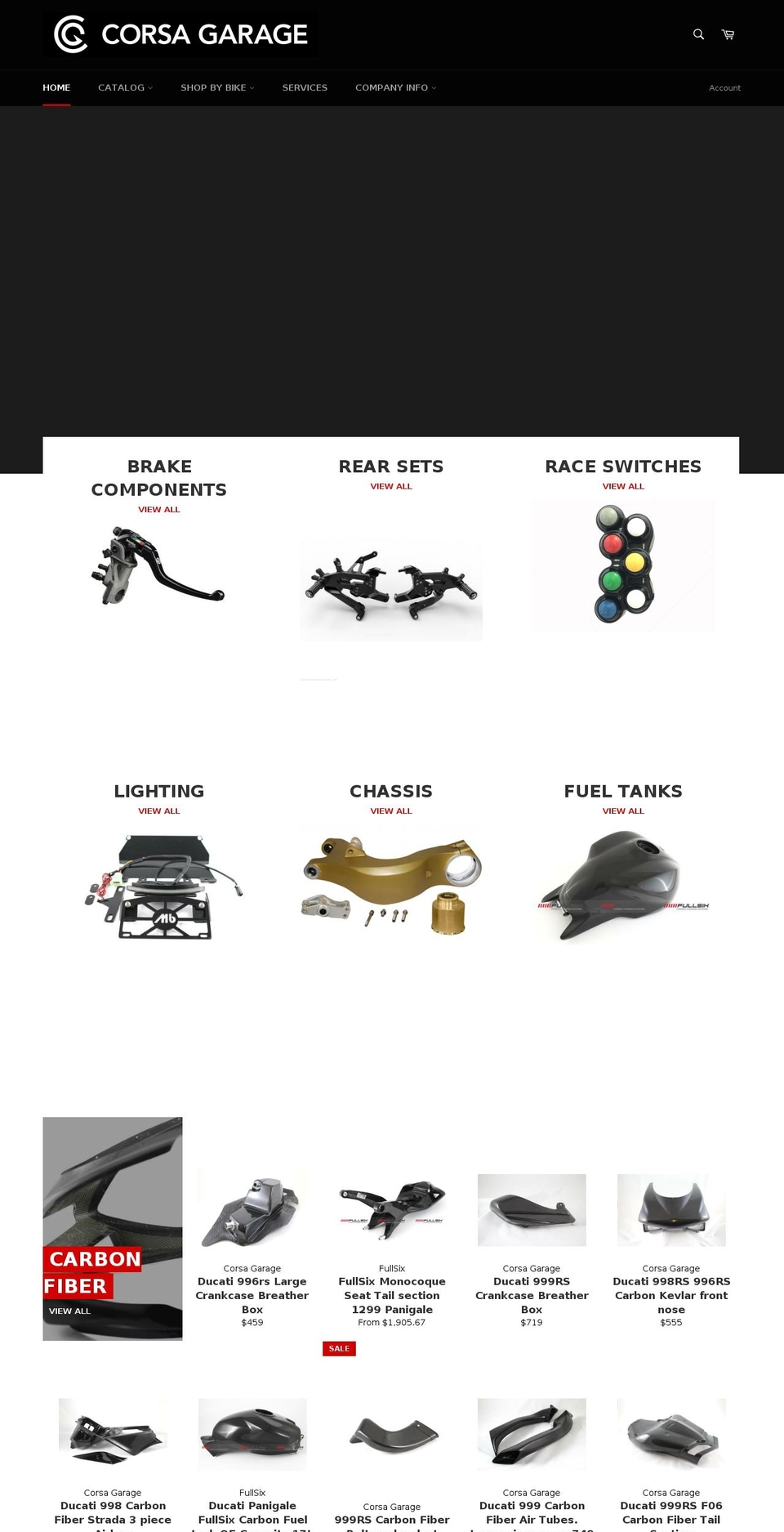 corsagarage.net shopify website screenshot