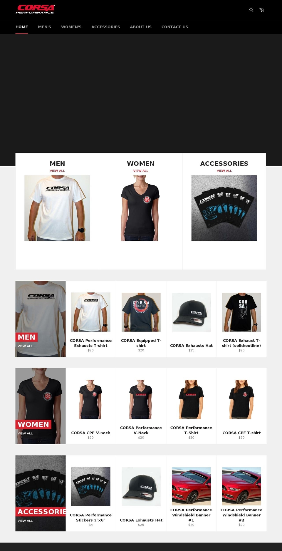 corsagearshop.com shopify website screenshot