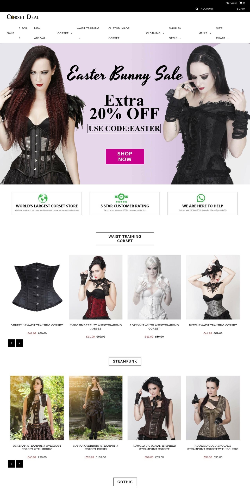 Lucent Innovation 1.1 Shopify theme site example corsetdeal.co.uk