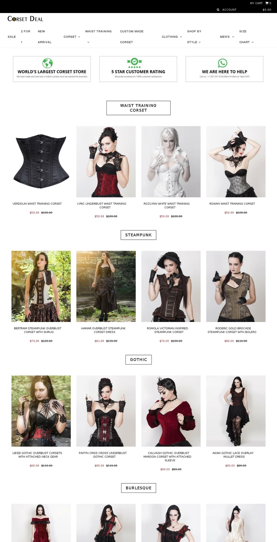 corsetdeal.in shopify website screenshot