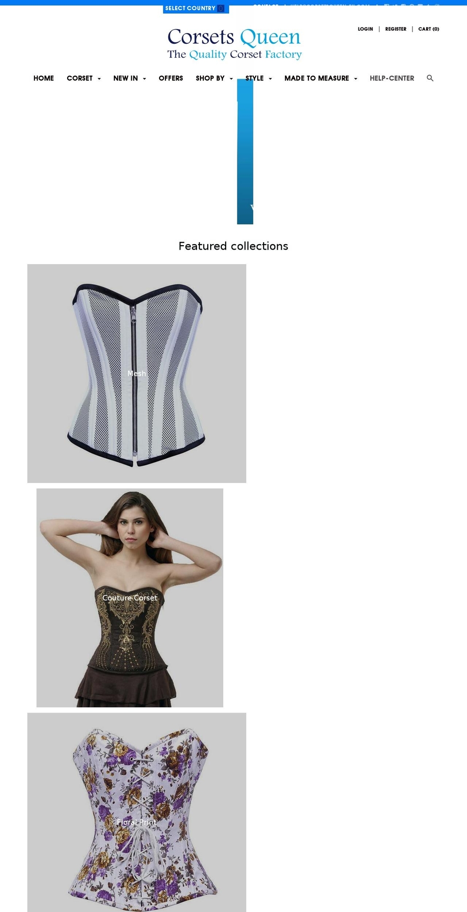 corsetsqueen-eu.com shopify website screenshot