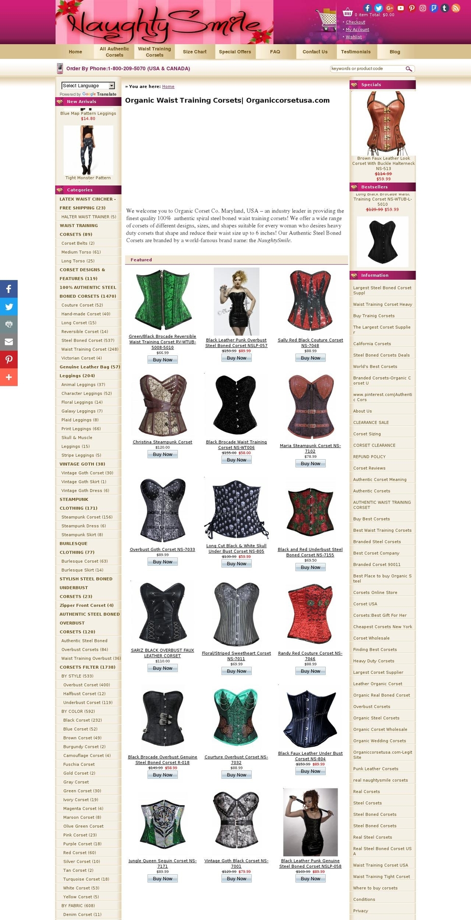 corsetwholesaleusa.com shopify website screenshot