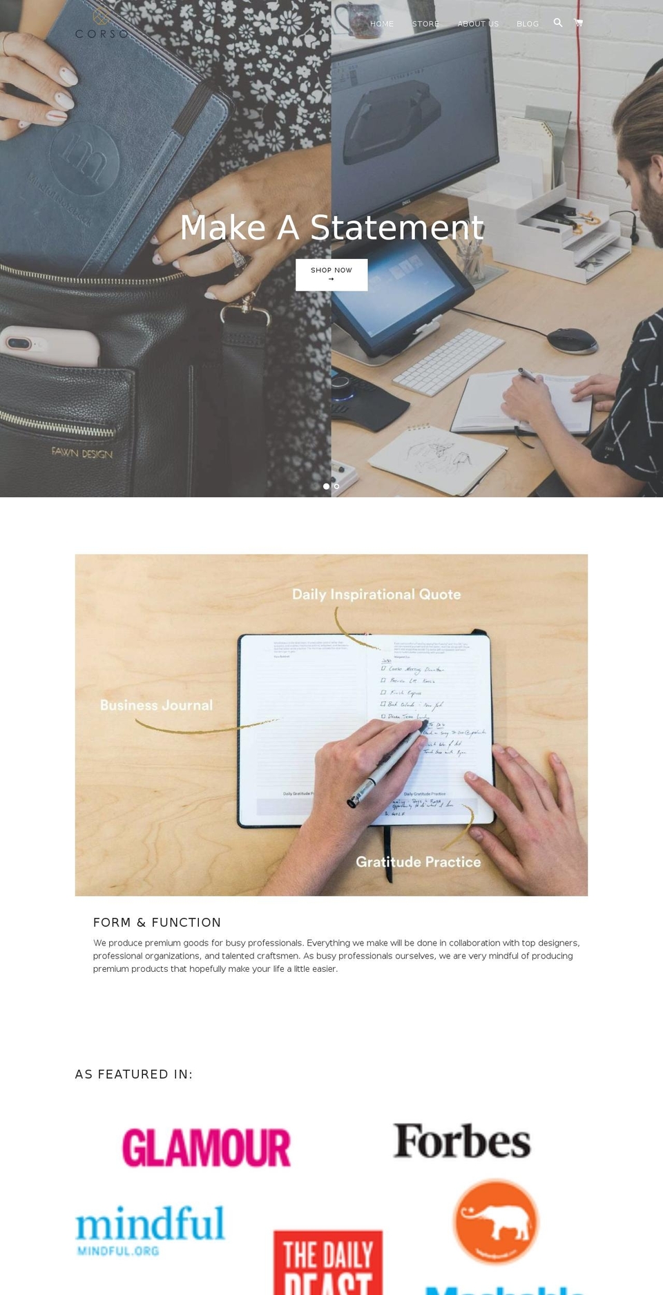 corso.com — Shopify storefront screenshot
