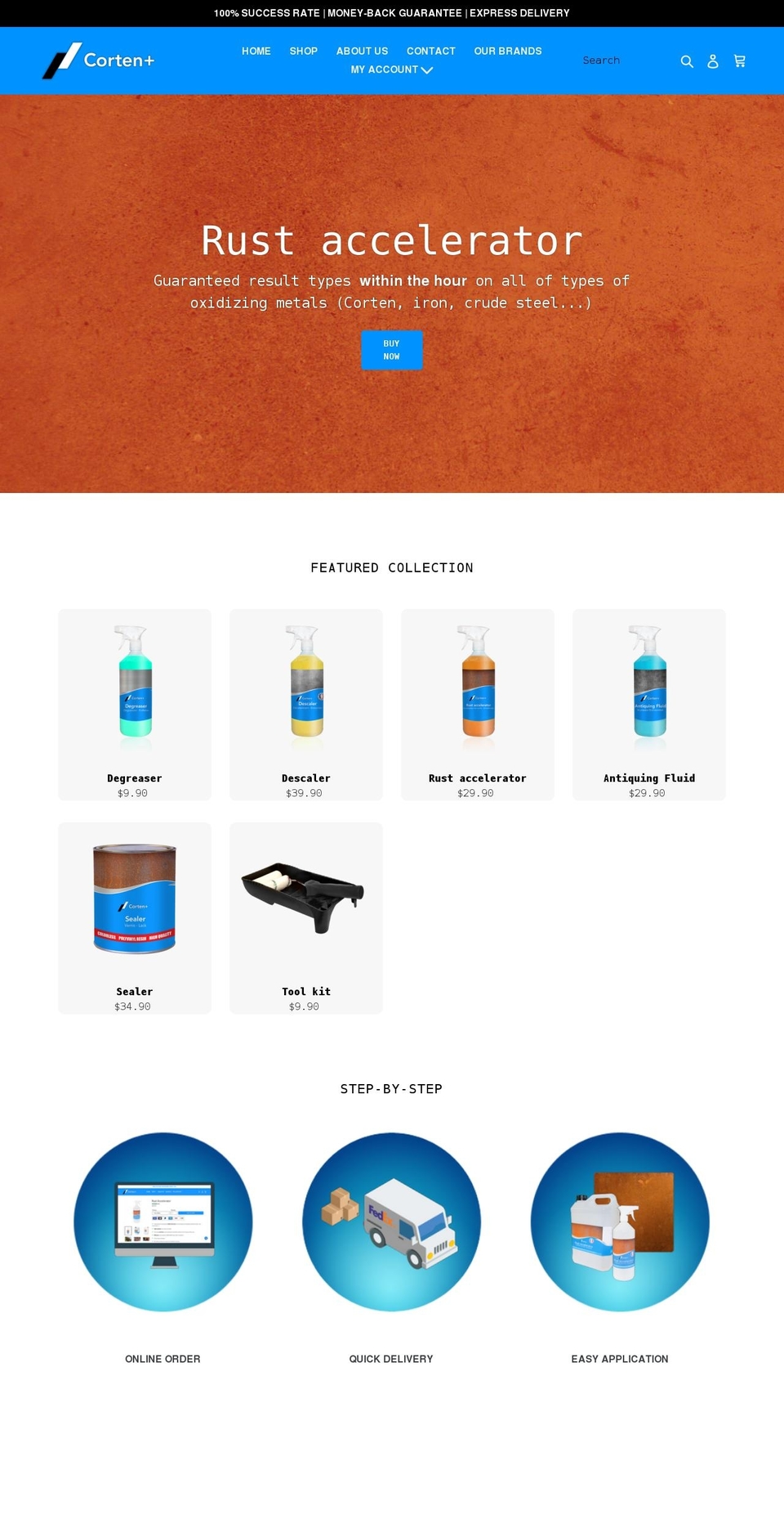 cortenplus.com shopify website screenshot