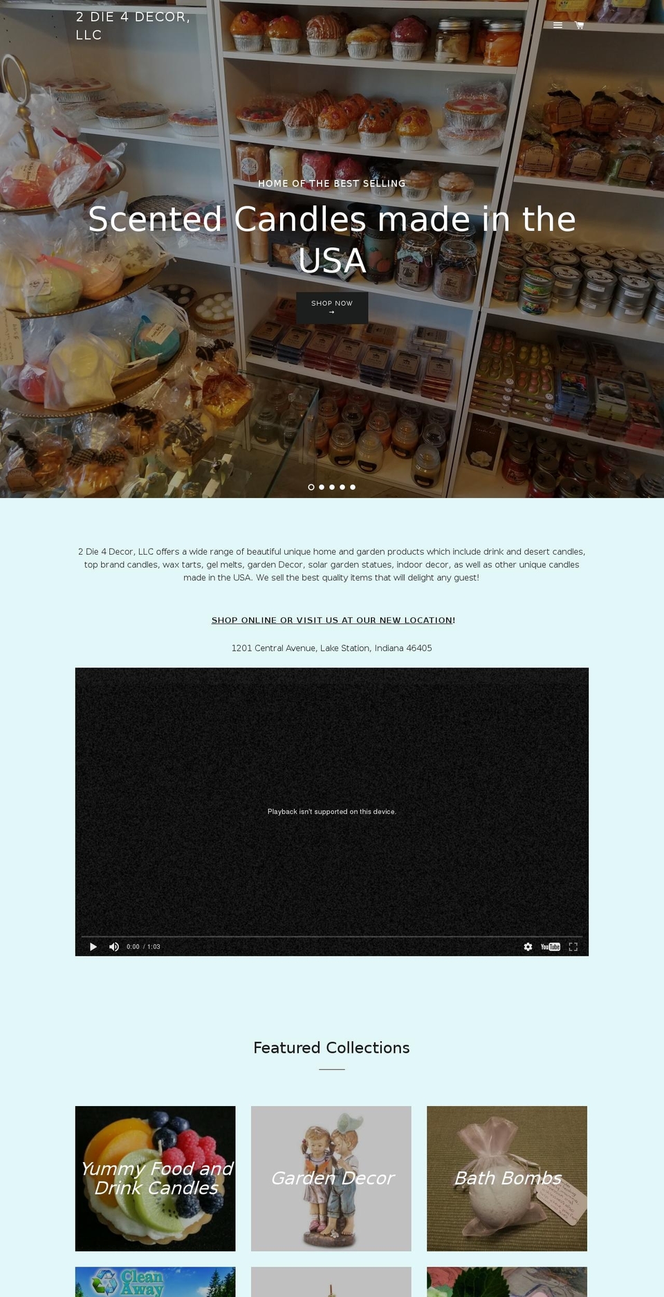 cortezcandles.com shopify website screenshot