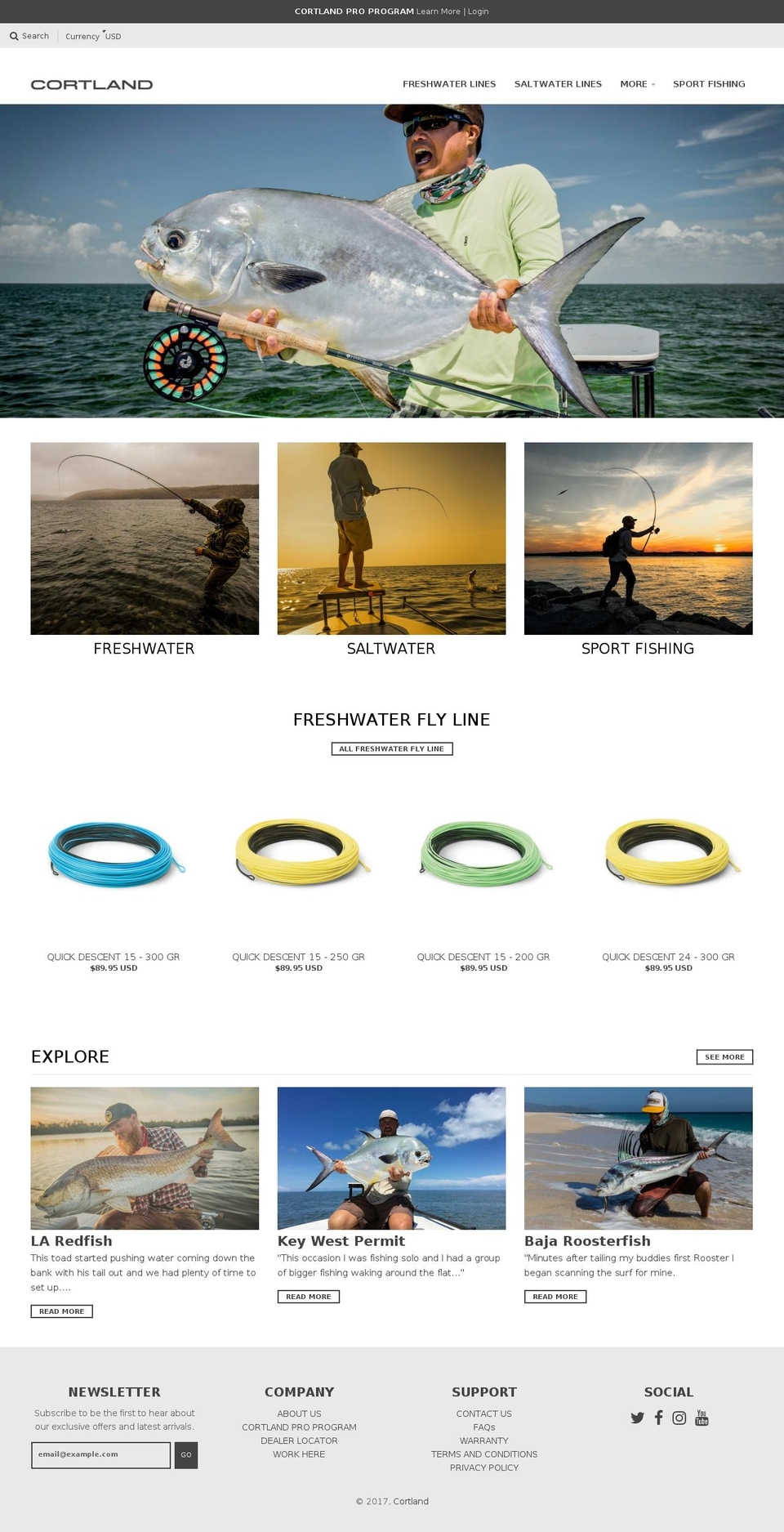 cortlandline.com shopify website screenshot