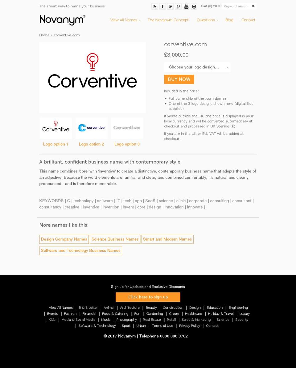 corventive.com shopify website screenshot