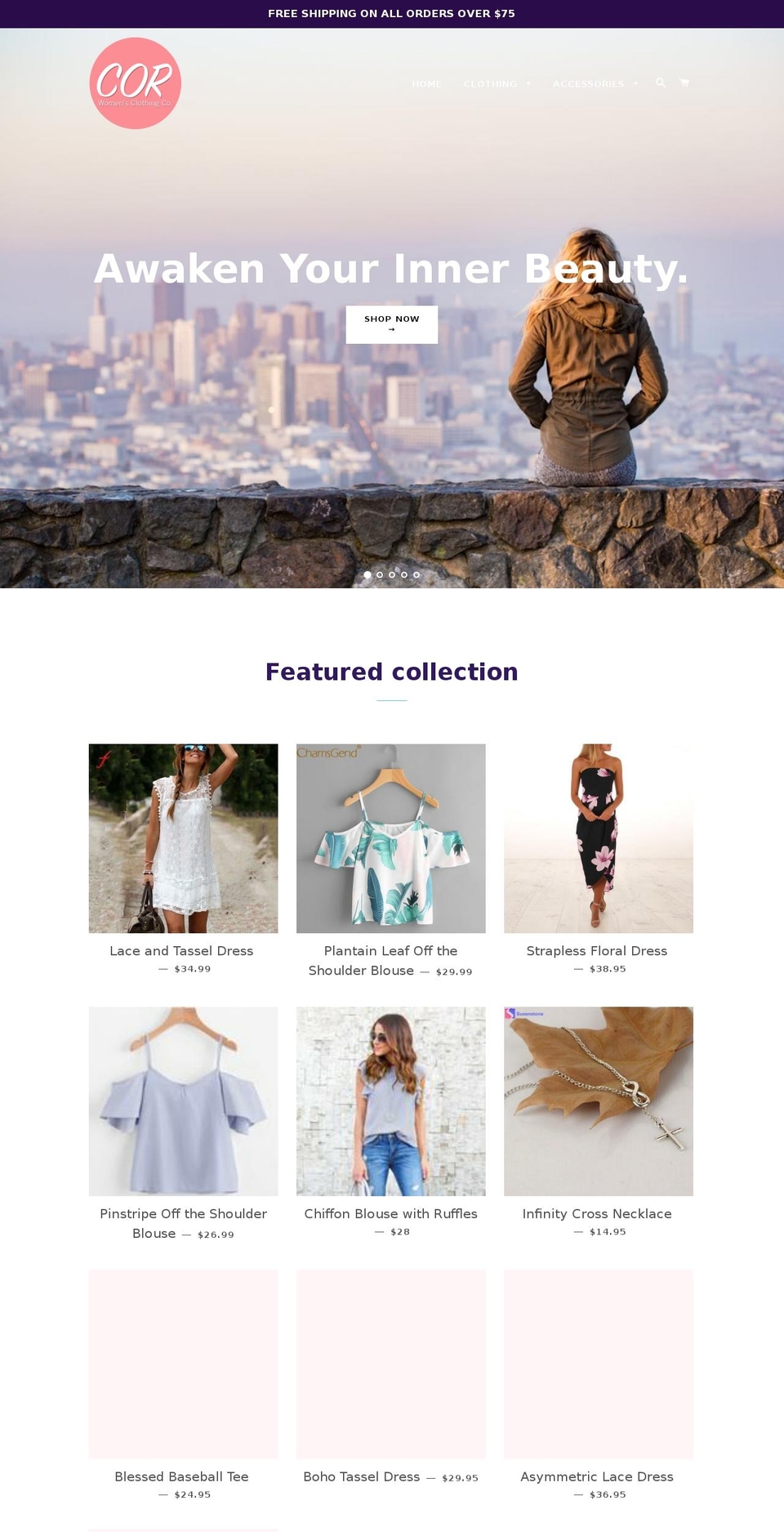 corwomen.com — Shopify storefront screenshot