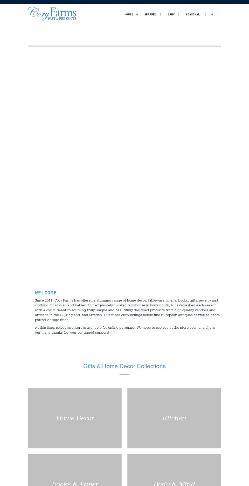 coryfarmsri.com shopify website screenshot