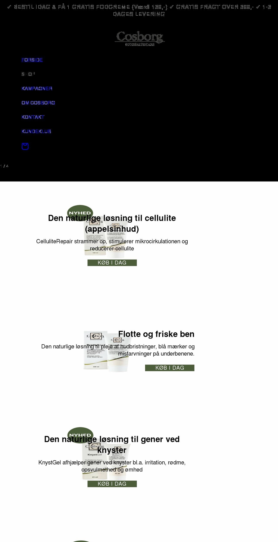 cosborg.dk shopify website screenshot