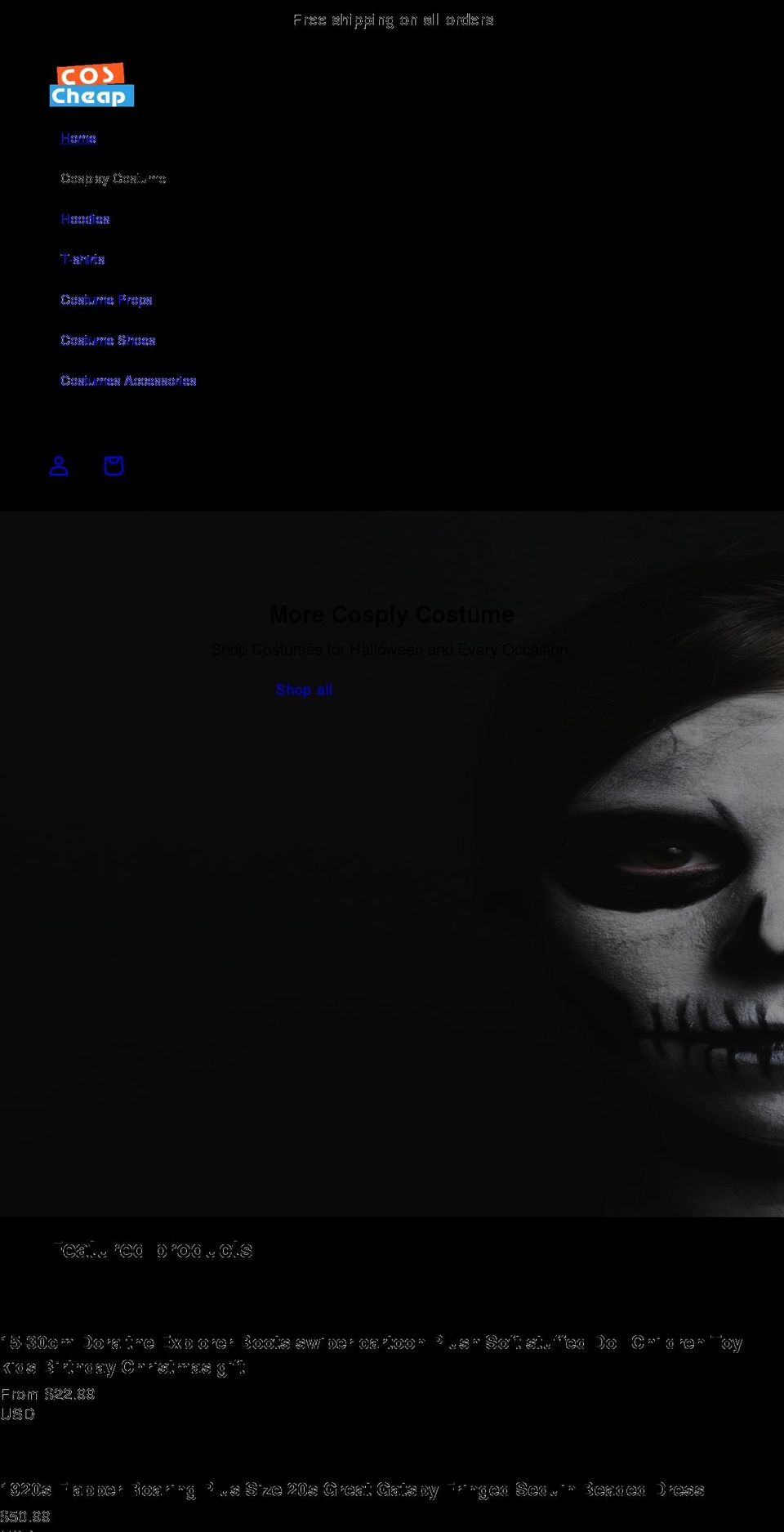 coscheap.com shopify website screenshot