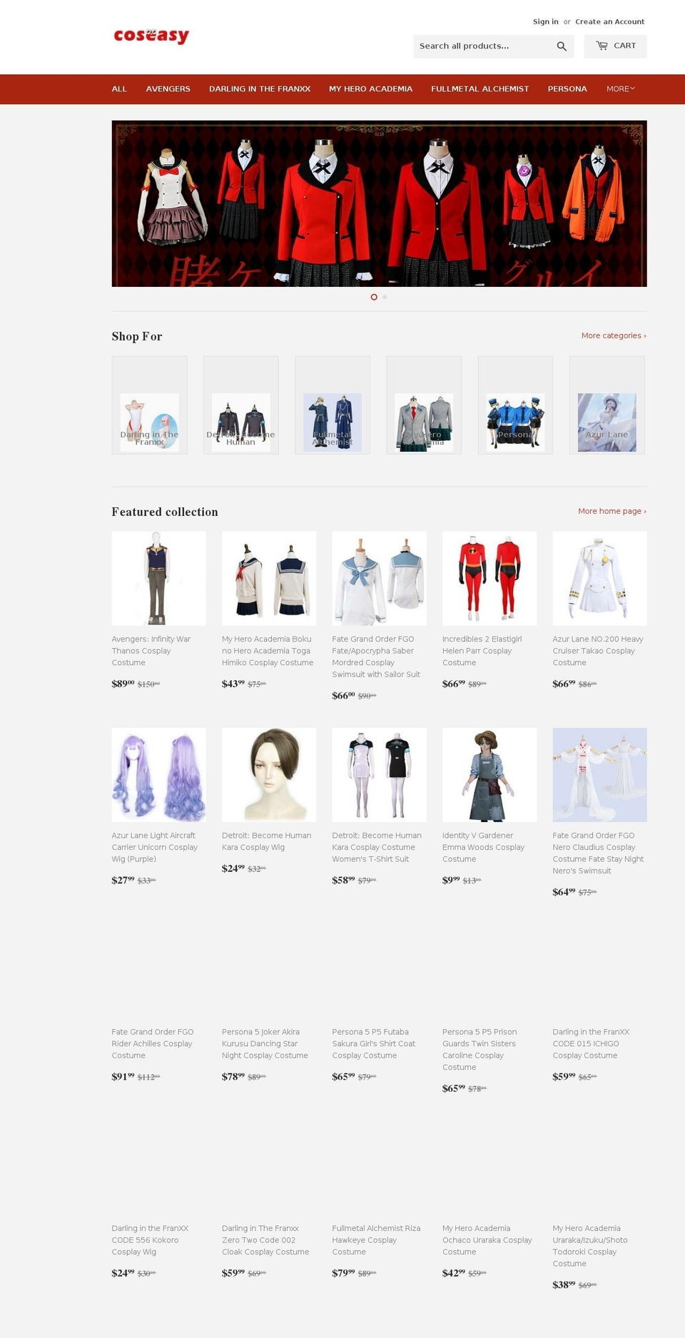 coseasy.com shopify website screenshot