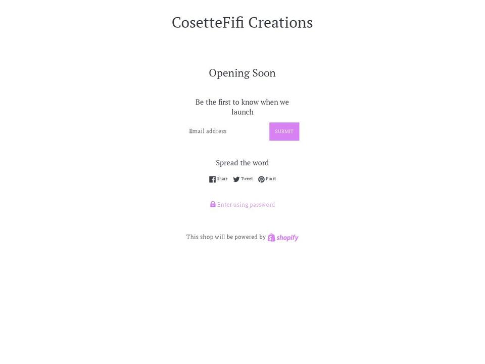 cosettefifi.com — Shopify storefront screenshot
