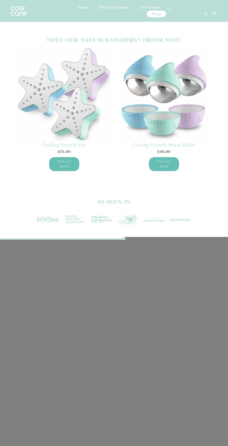 cosi-care.com shopify website screenshot