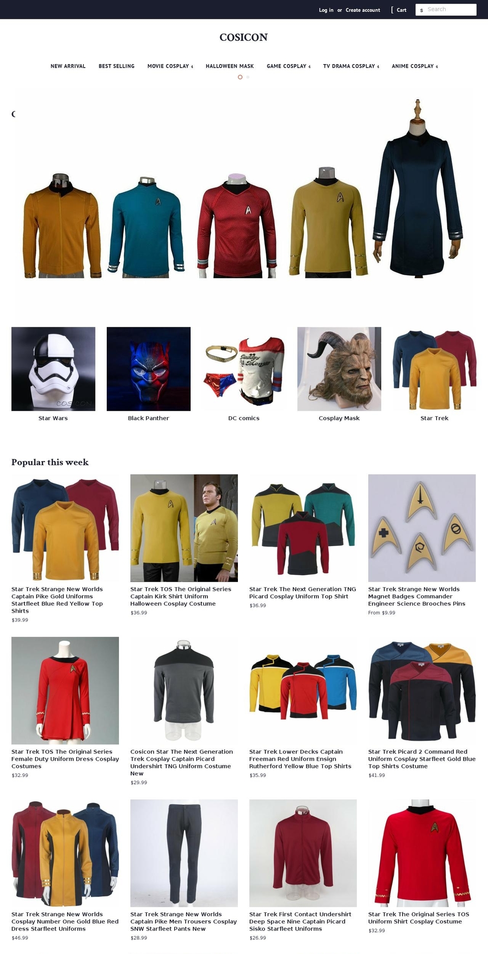 cosiconcos.com shopify website screenshot