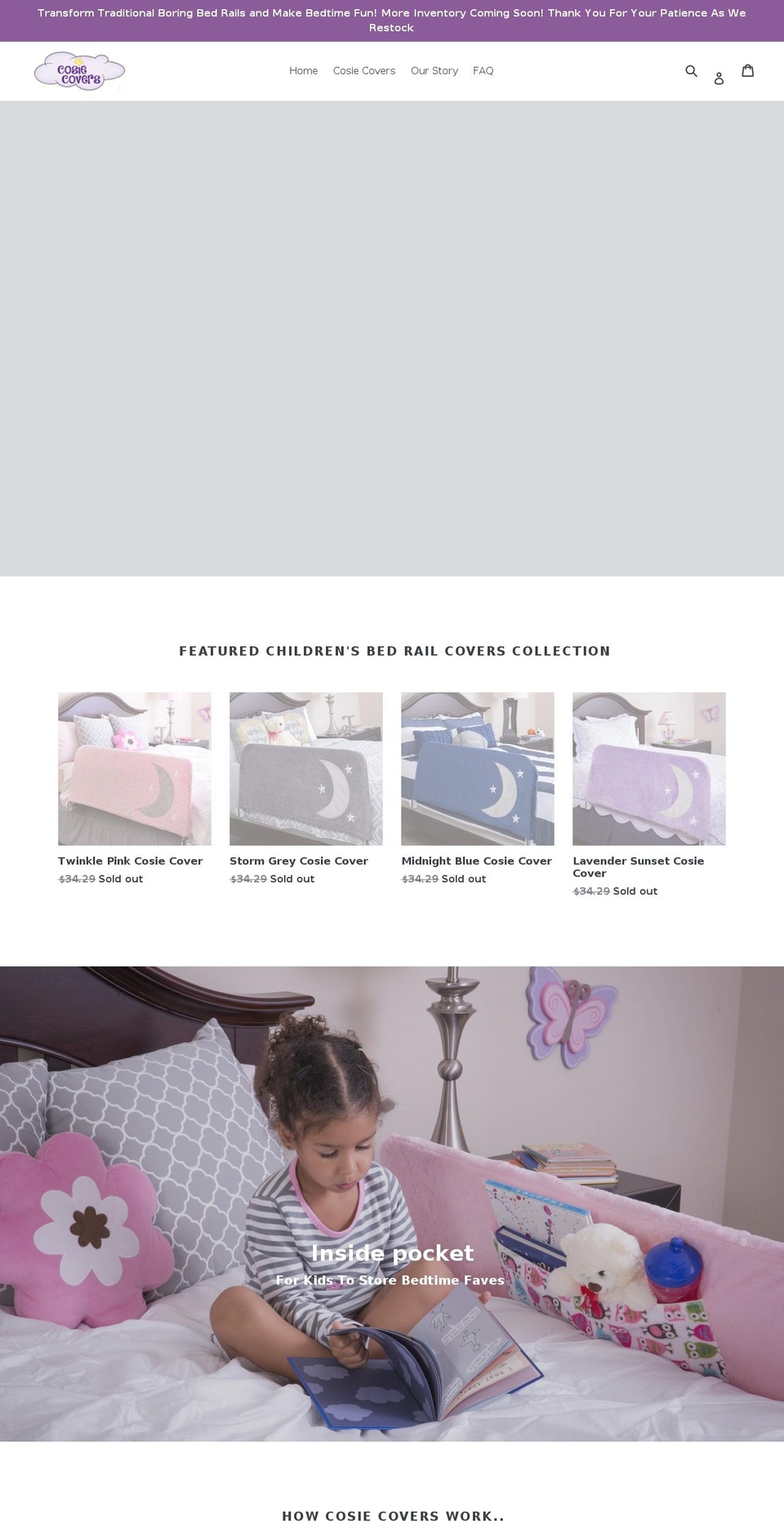 cosiecovers.com shopify website screenshot