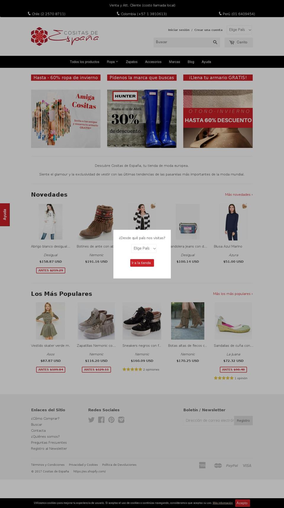 cositasdeespana.com shopify website screenshot