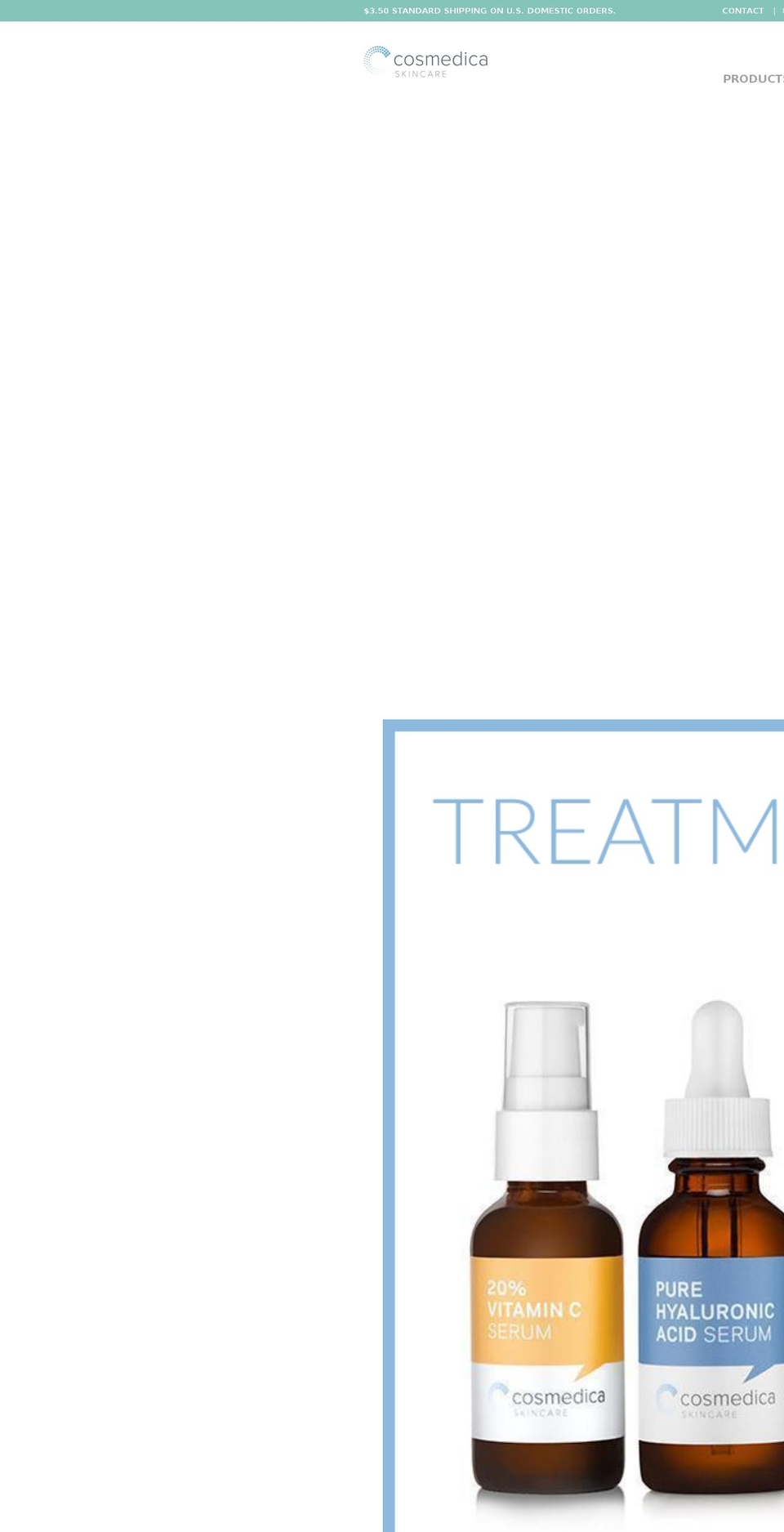 cosmedicaskincare.com — Shopify storefront screenshot