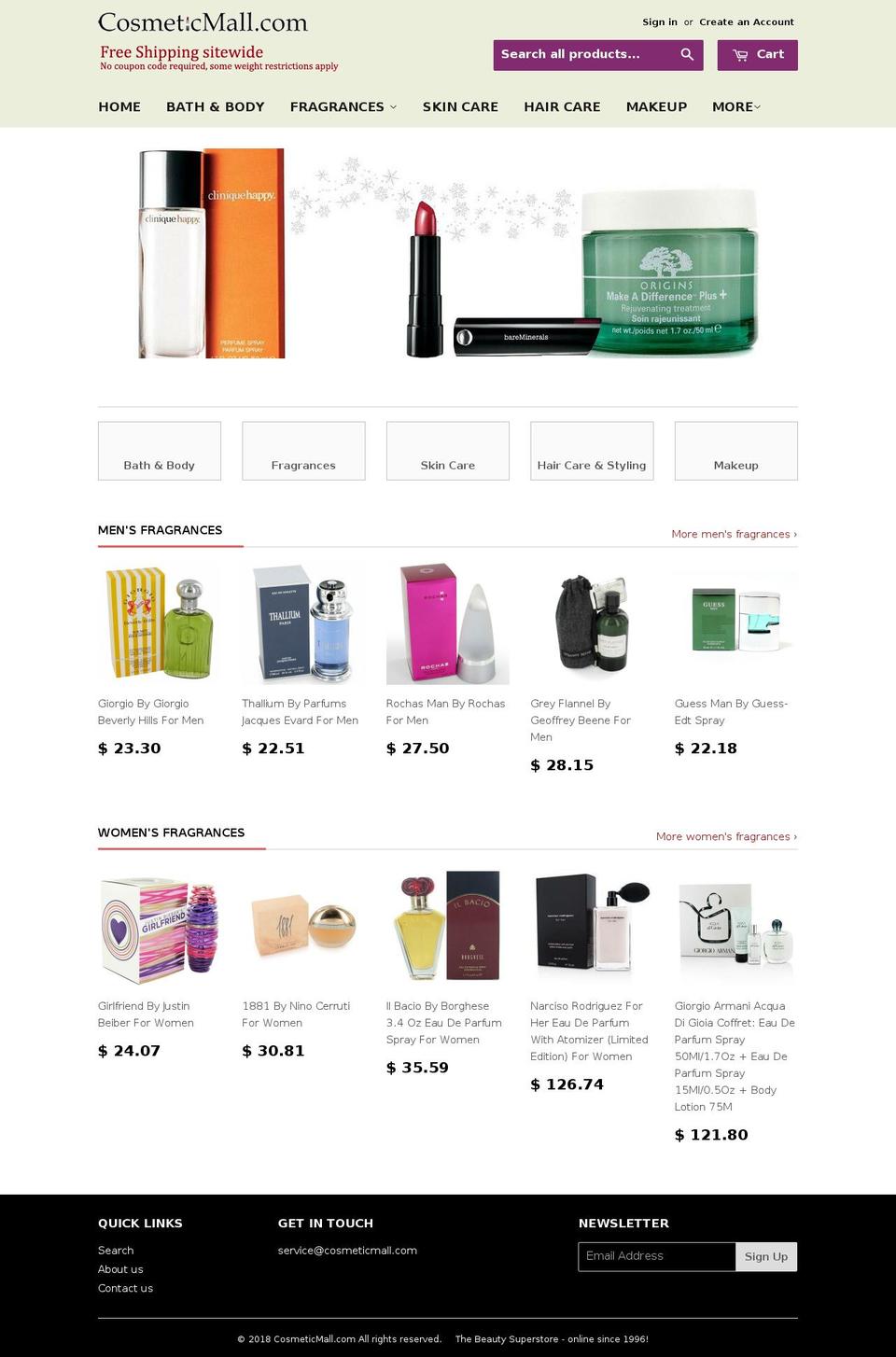 cosmeticmail.com — Shopify storefront screenshot