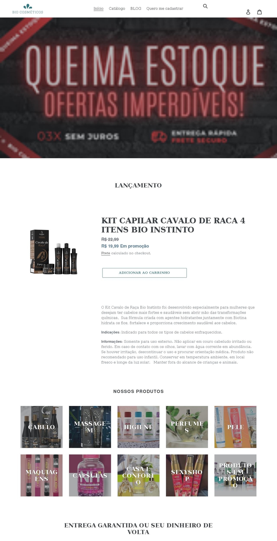 cosmeticosatacado.com shopify website screenshot