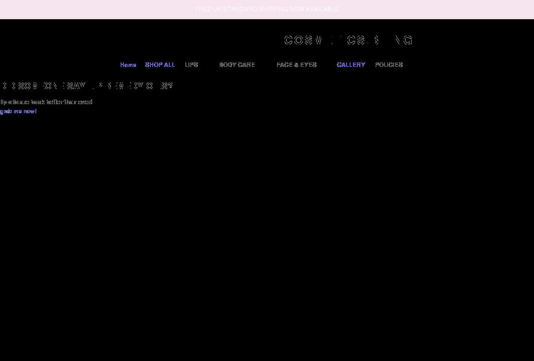 cosmeticsbling.com shopify website screenshot