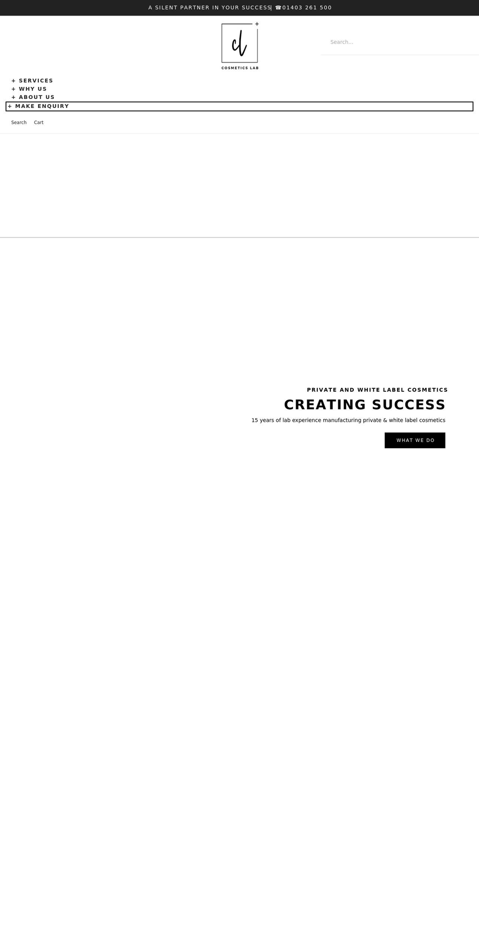 cosmeticslab.co.uk shopify website screenshot