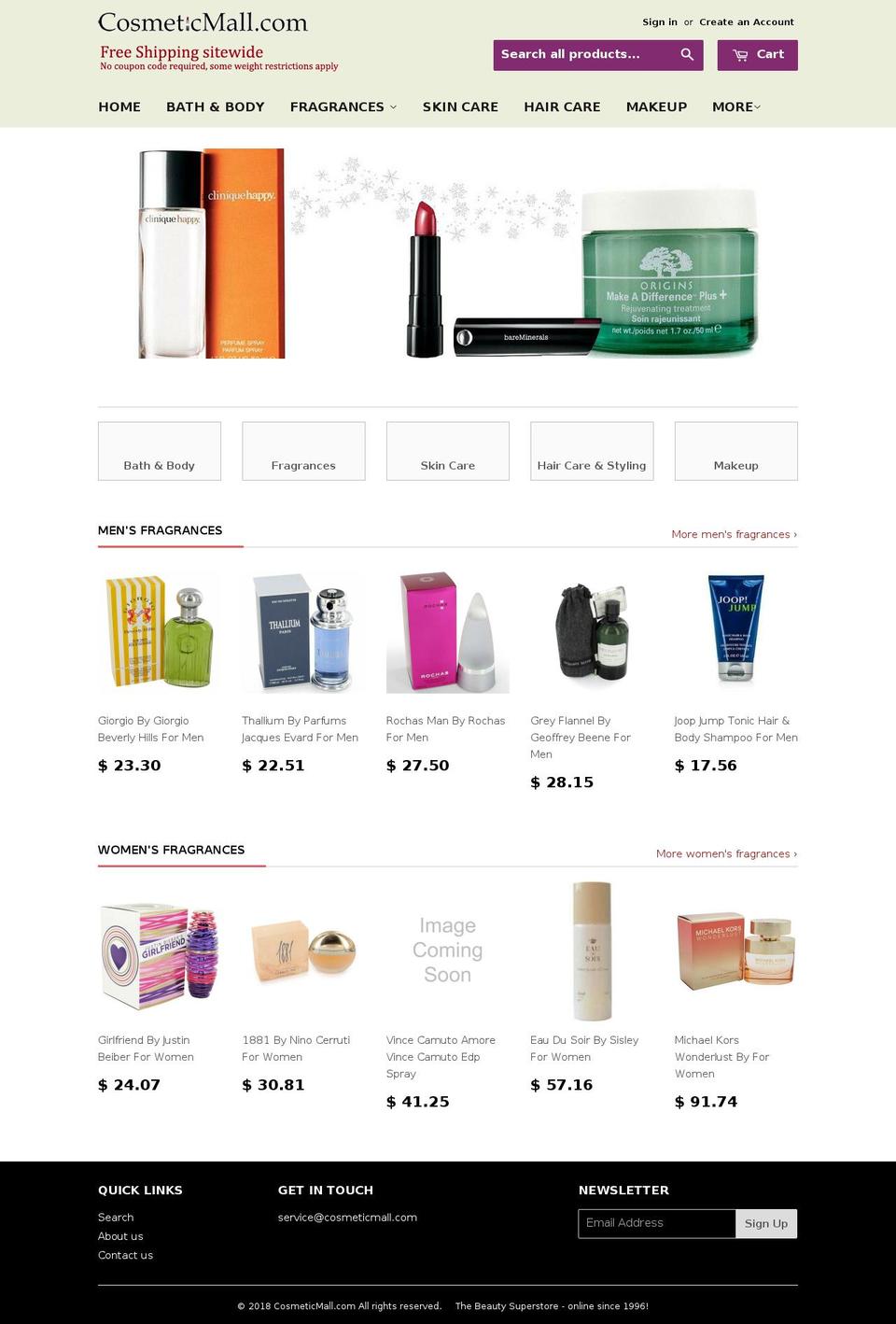 cosmeticsmall.biz shopify website screenshot