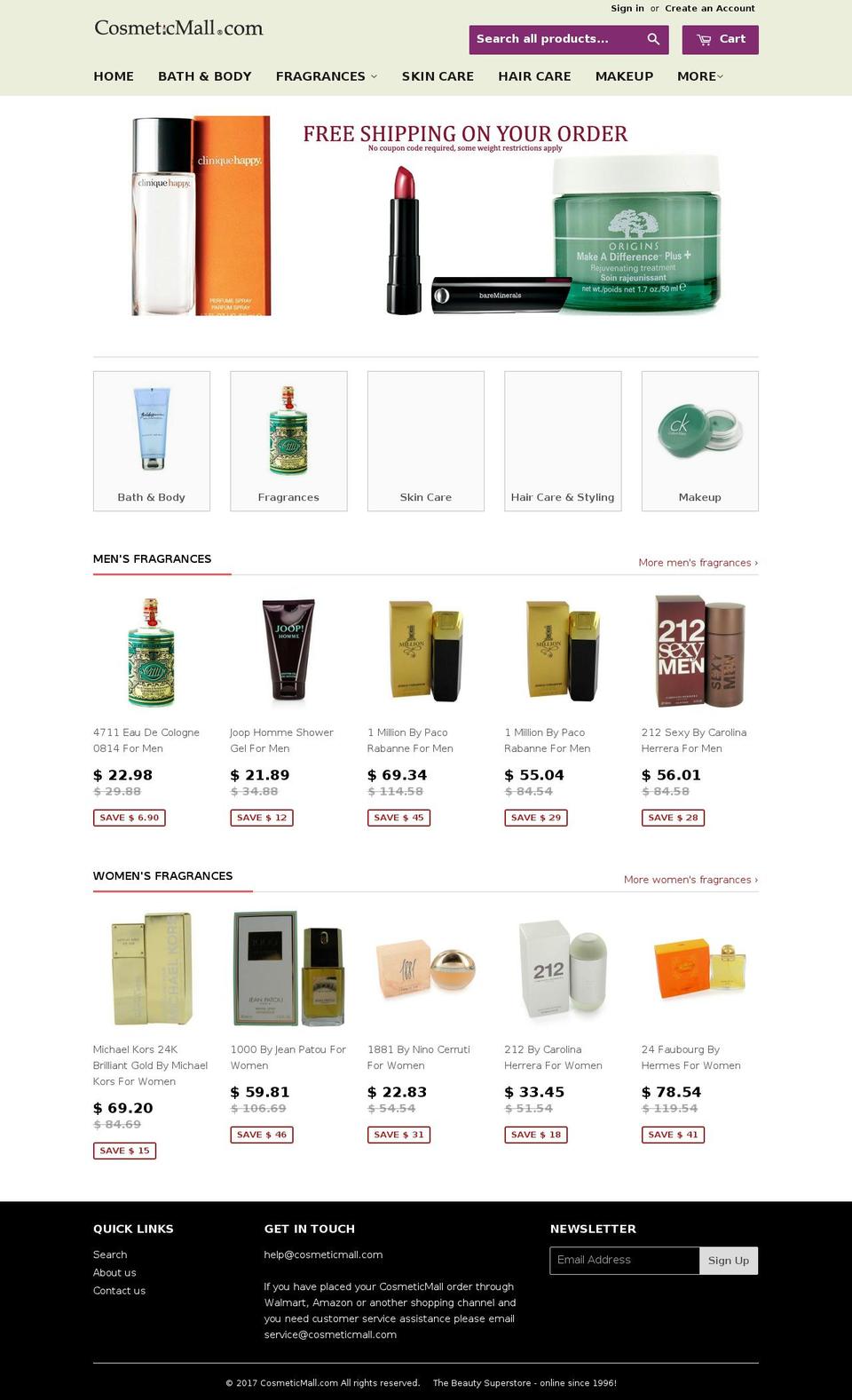 cosmeticsmall.mobi shopify website screenshot