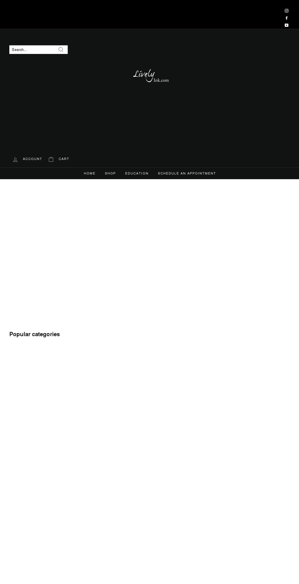 cosmetictattoosupply.com — Shopify storefront screenshot