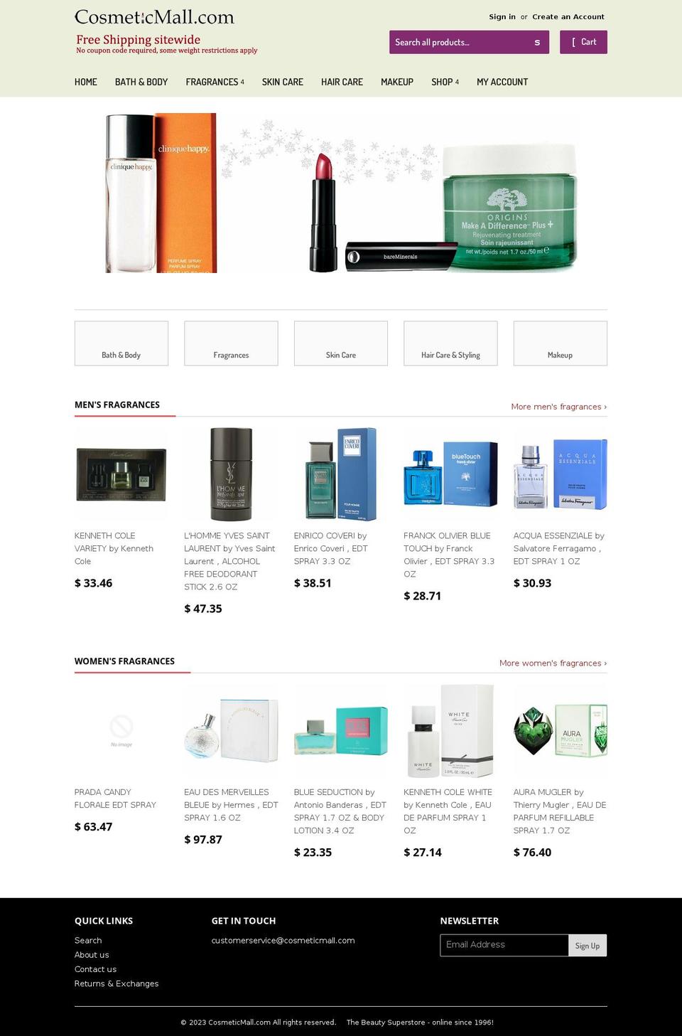 cosmeticwall.com — Shopify storefront screenshot