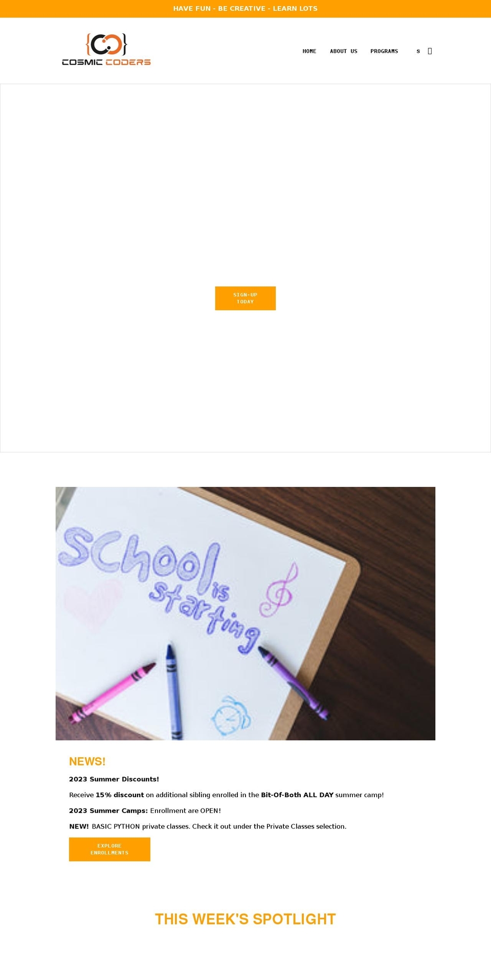 cosmic-coders.com shopify website screenshot