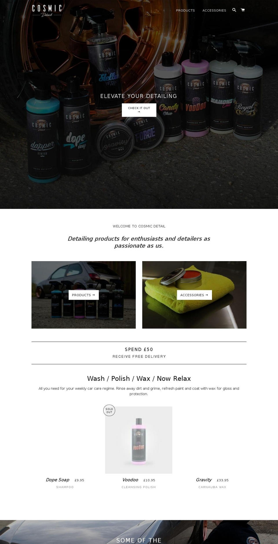 cosmic-detail.myshopify.com — Shopify storefront screenshot