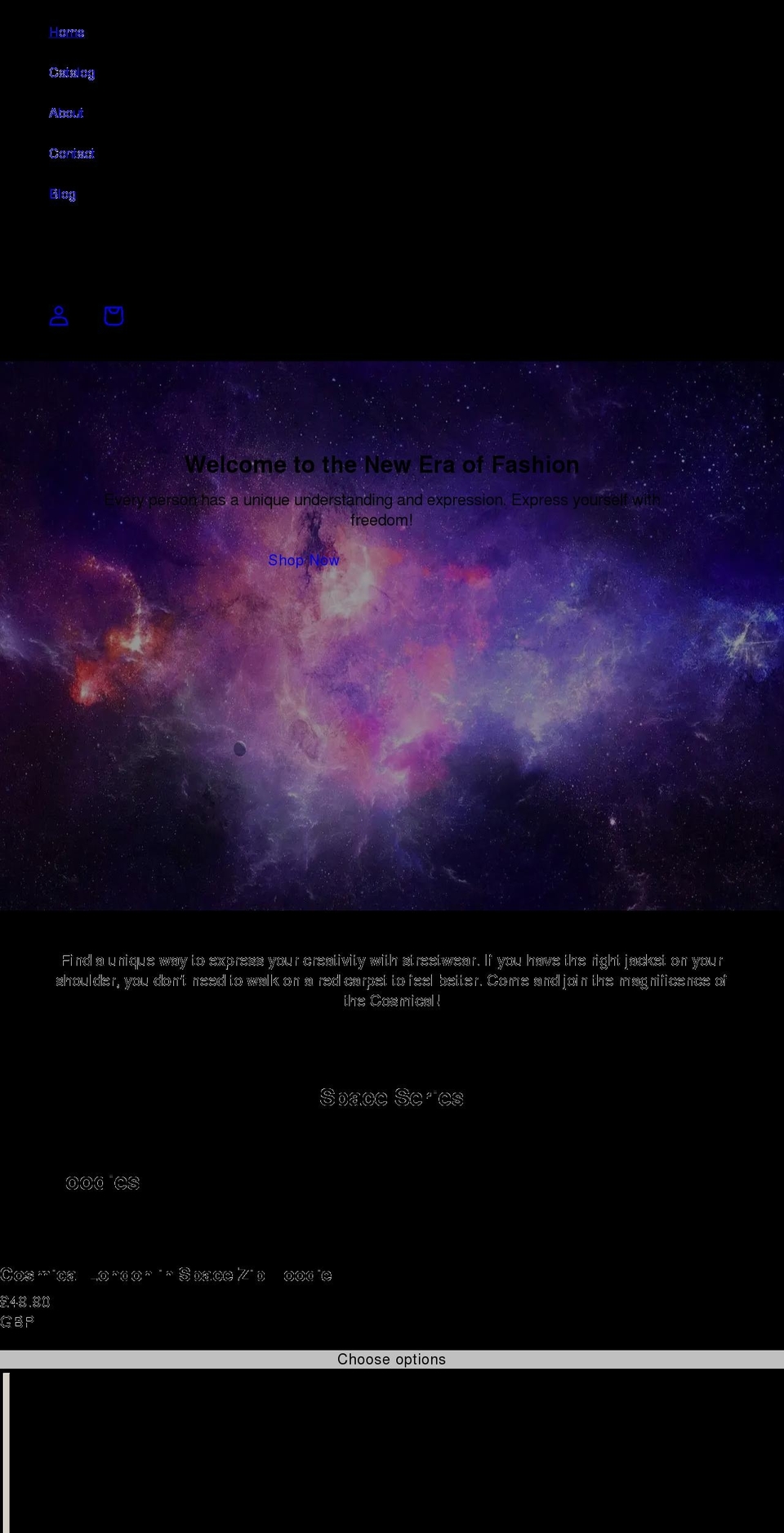 cosmical.org shopify website screenshot