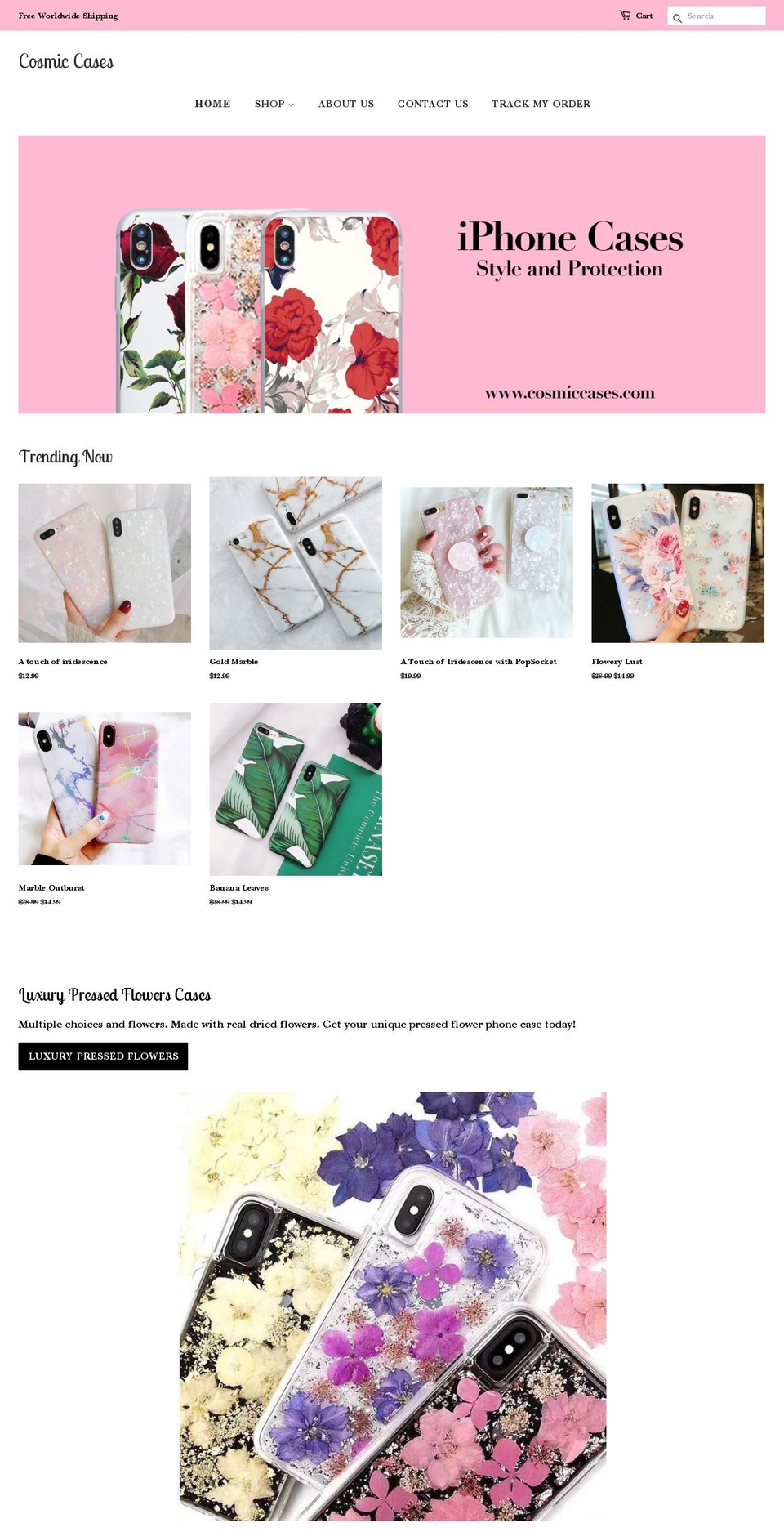 cosmiccases.com — Shopify storefront screenshot