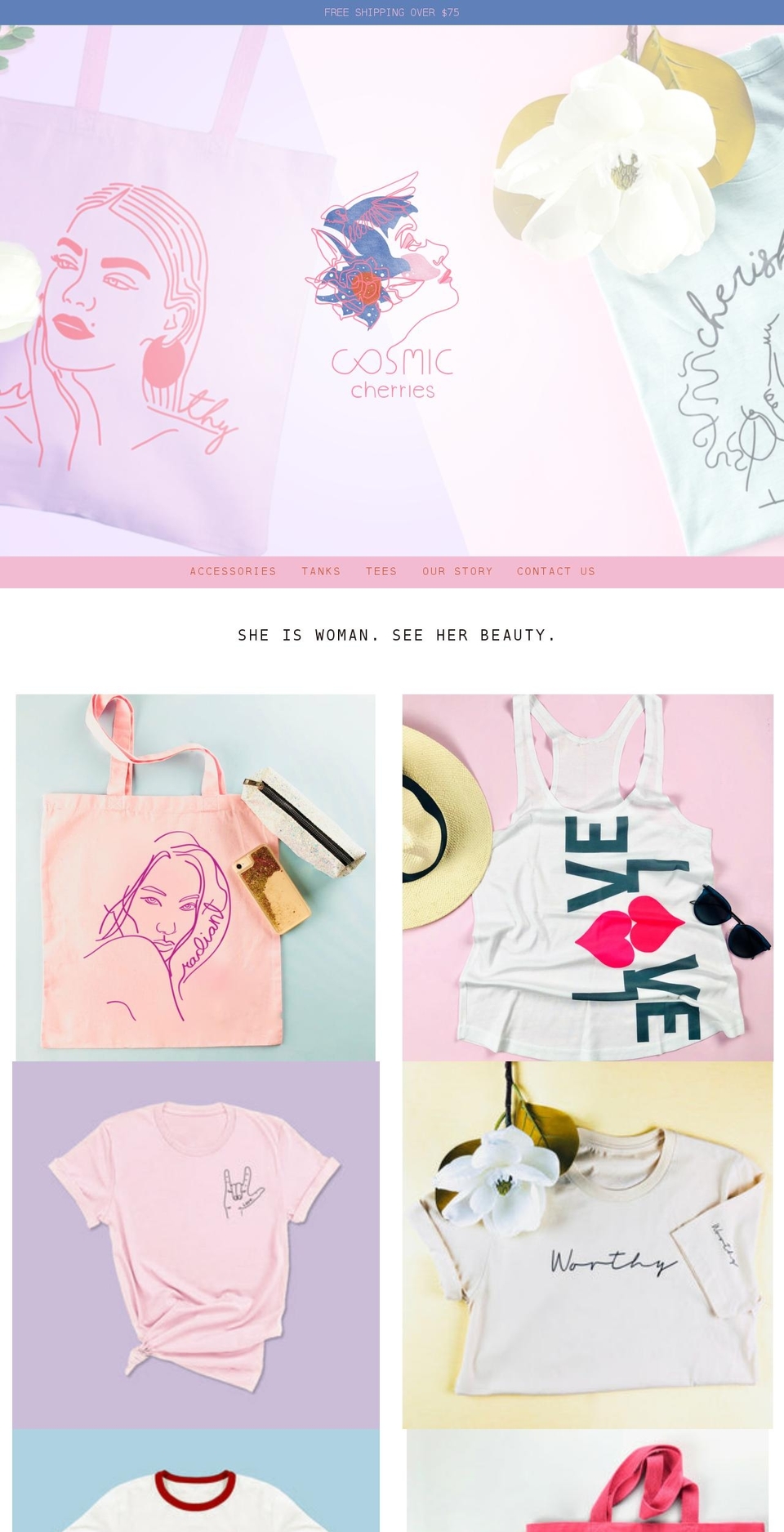 cosmiccherries.com shopify website screenshot