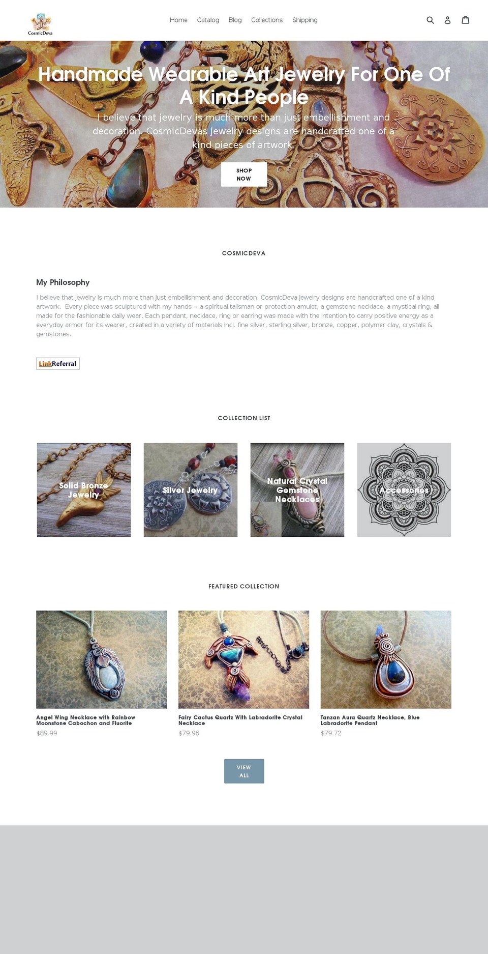 cosmicdeva.com shopify website screenshot