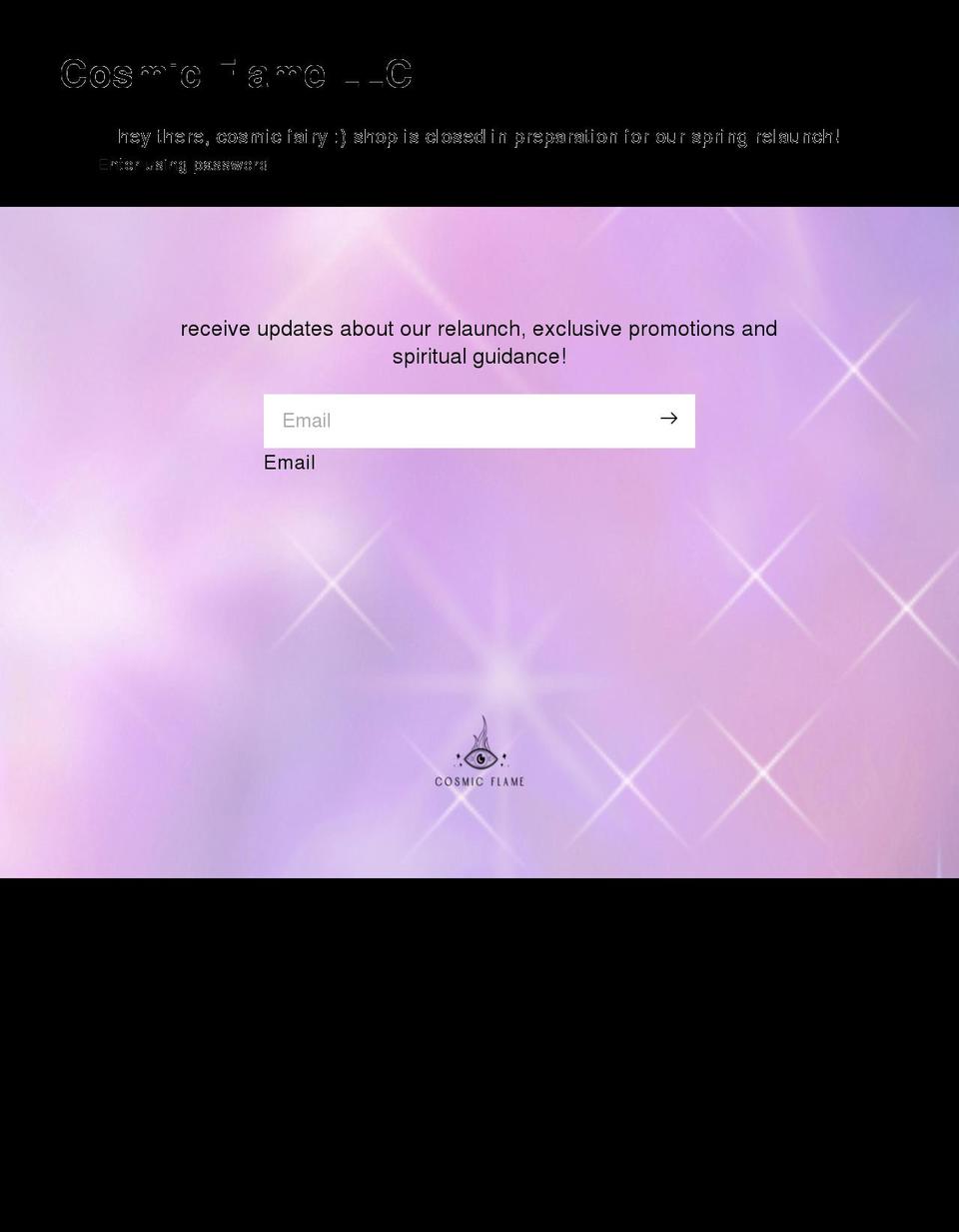 cosmicflame.com shopify website screenshot