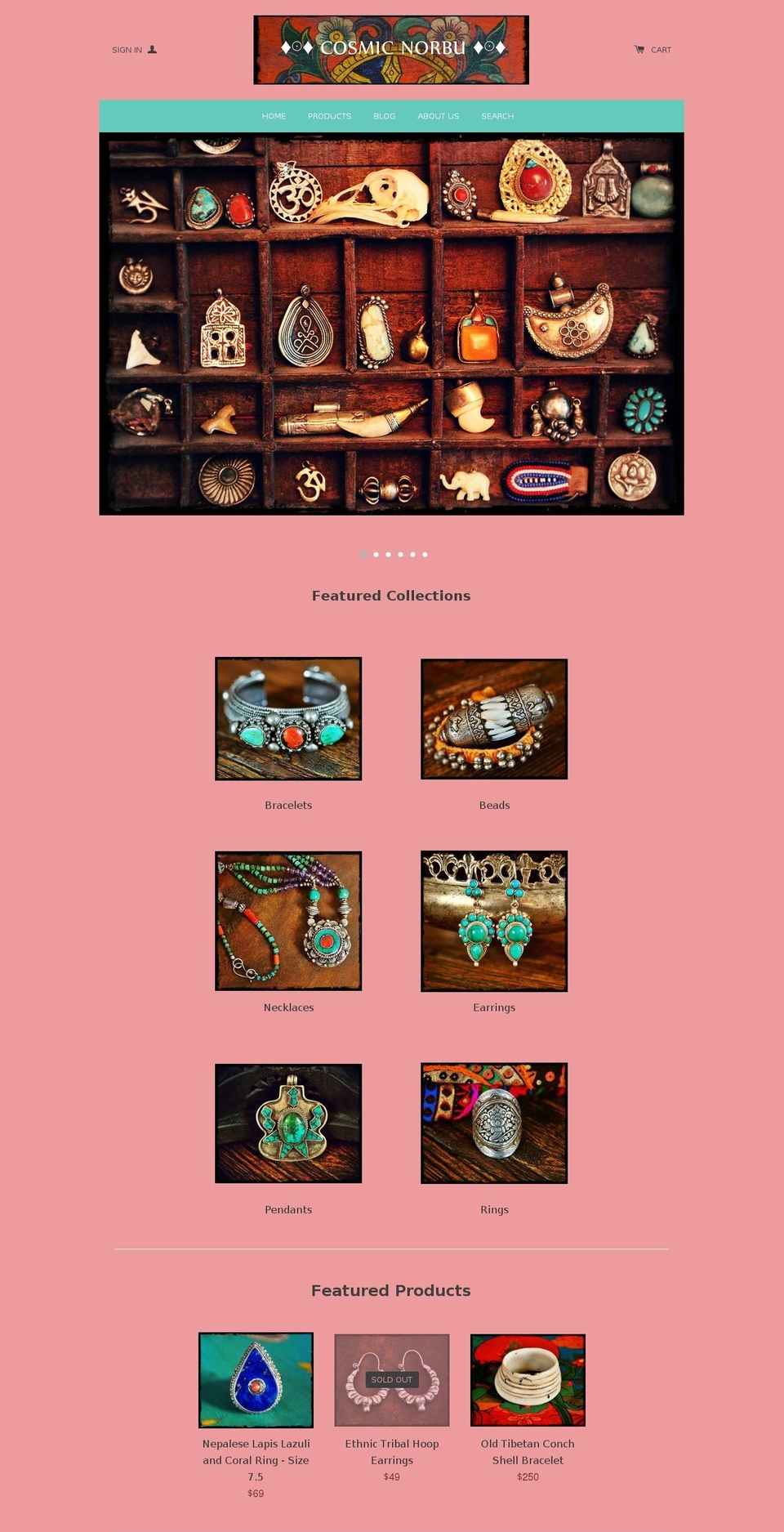 cosmicnorbu.com shopify website screenshot