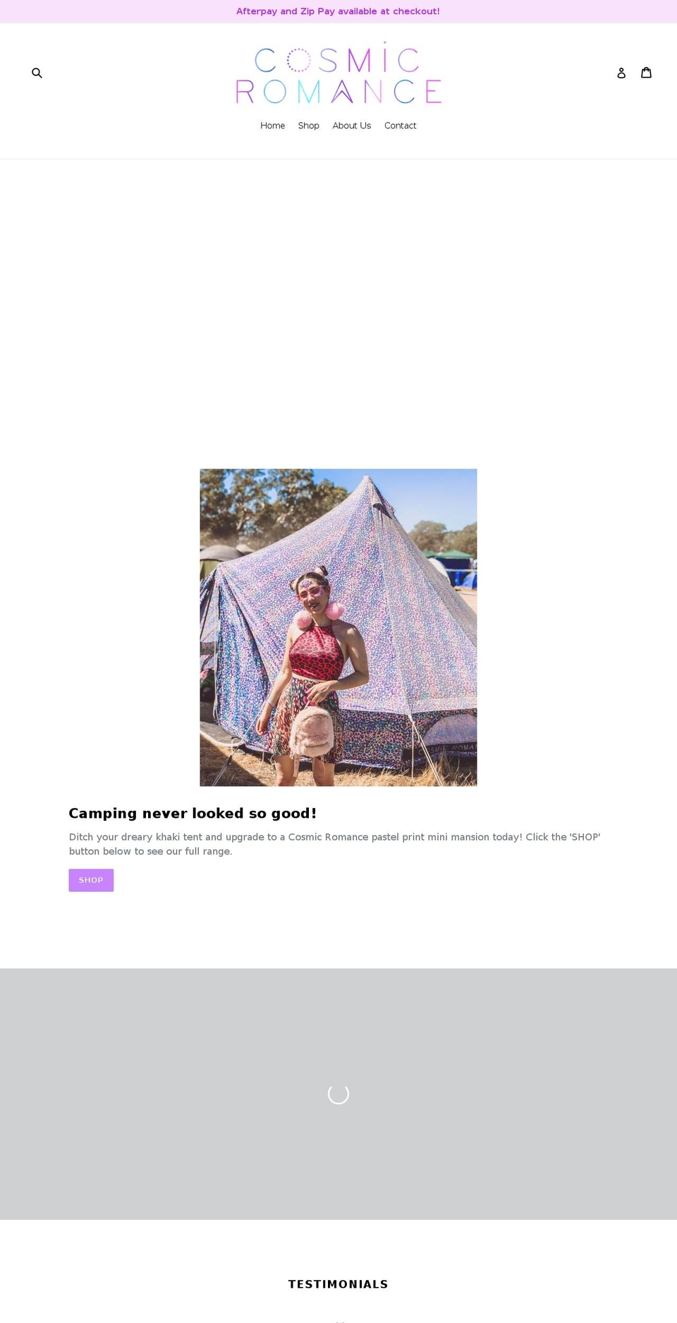 cosmicromance.com.au shopify website screenshot
