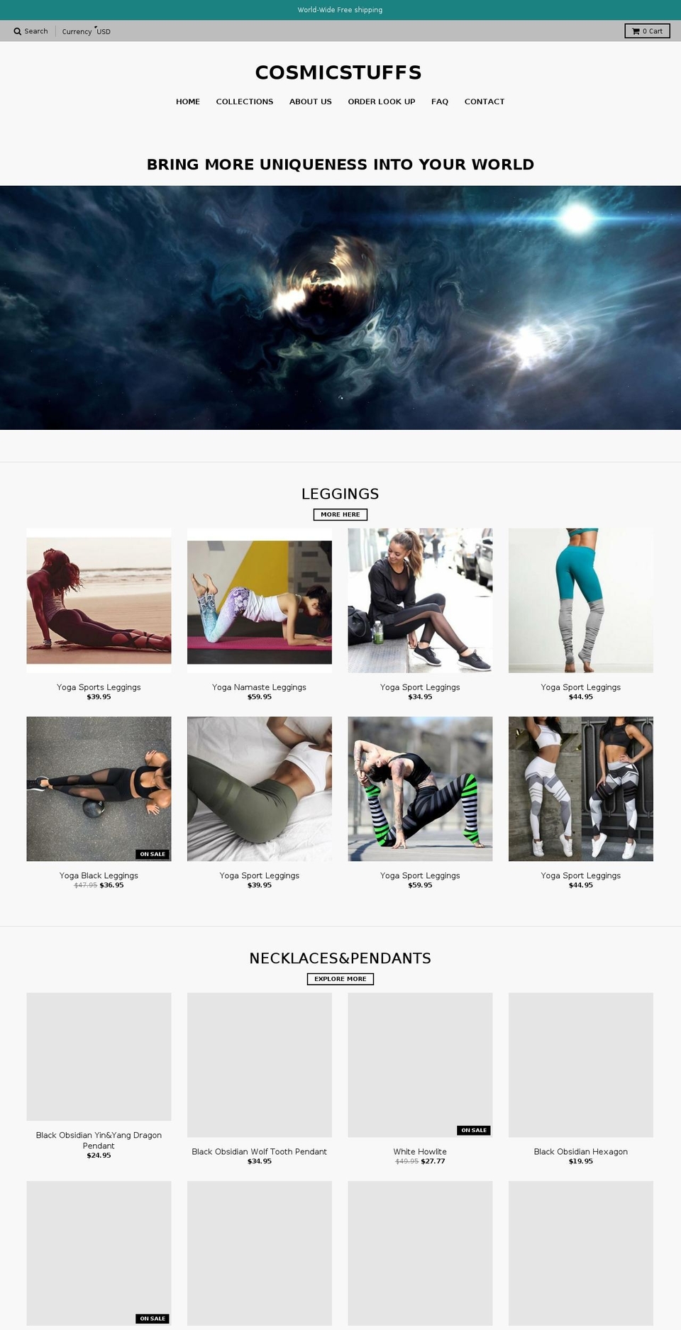 cosmicstuffs.com — Shopify storefront screenshot