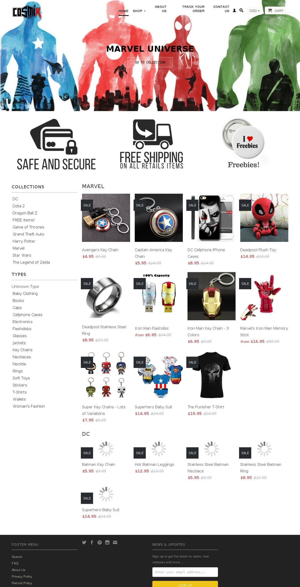 cosmix.us shopify website screenshot