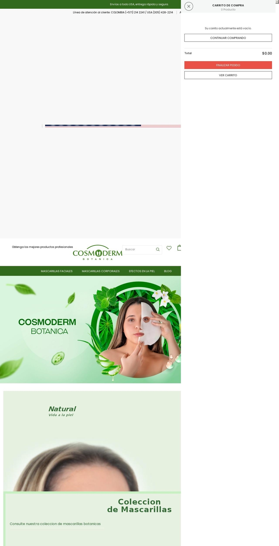 cosmodermstore.com shopify website screenshot