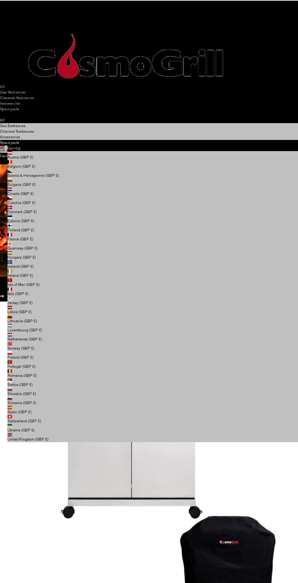 cosmogrill.myshopify.com shopify website screenshot